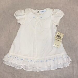 Ralph Lauren White Dress with Blue Accents